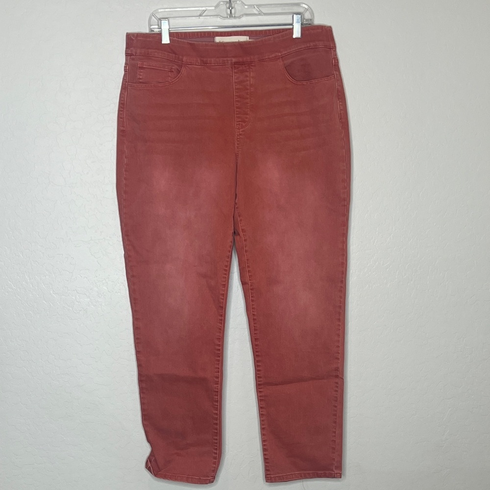 Soft Surroundings dark peach/rust Stretch Jeans size Large